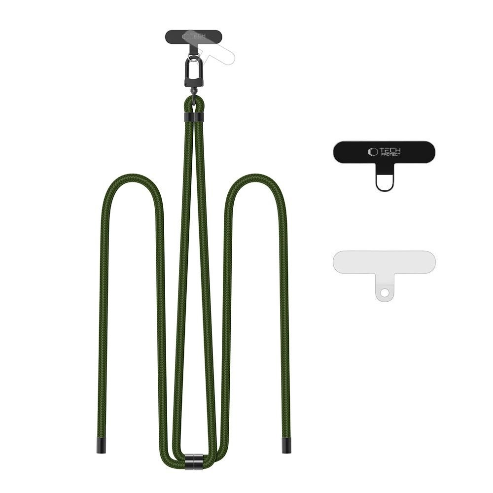 Tech-Protect C7S Rope Crossbody pakabinamas dirželis – alyvuogių spalvos Tech-Protect C7S Rope Crossbody pakabinamas dirželis – alyvuogių spalvos