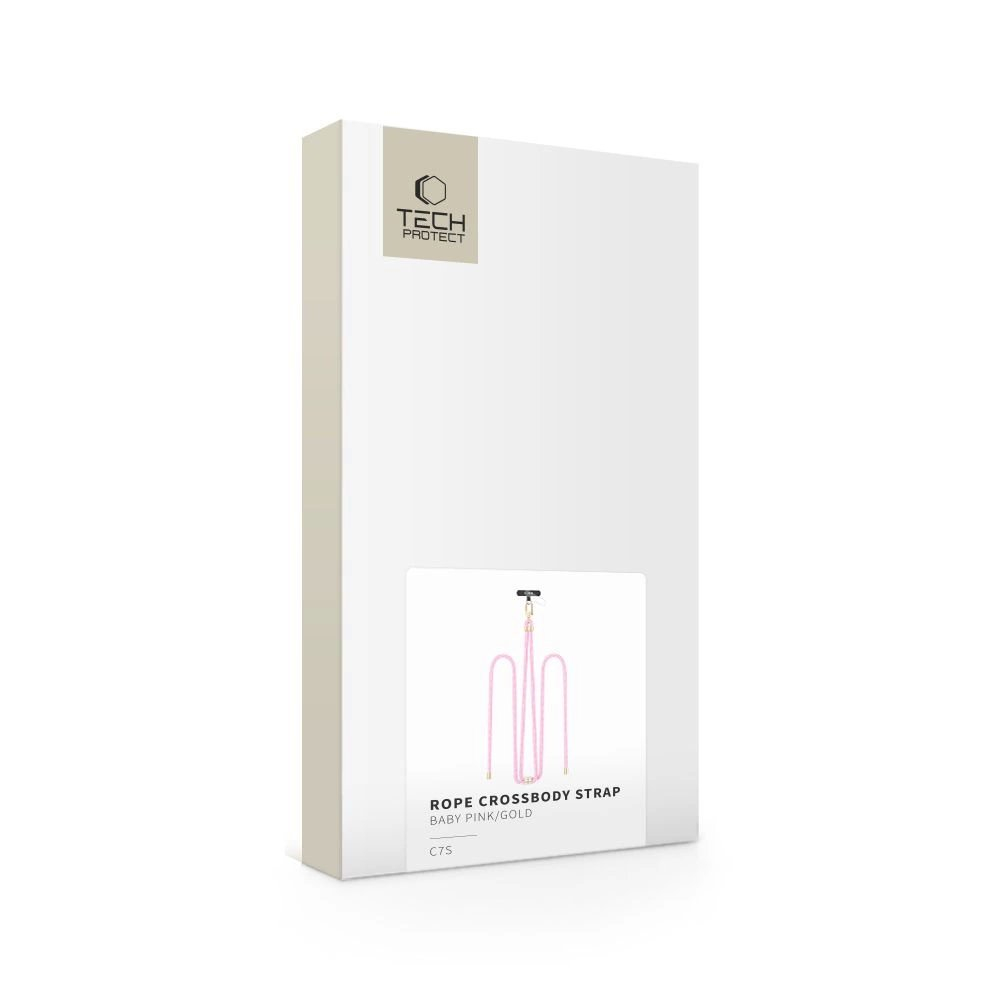 Tech-Protect C7S Rope Crossbody pakabinamas dirželis – rožinis 3 Tech-Protect C7S Rope Crossbody pakabinamas dirželis – rožinis 3