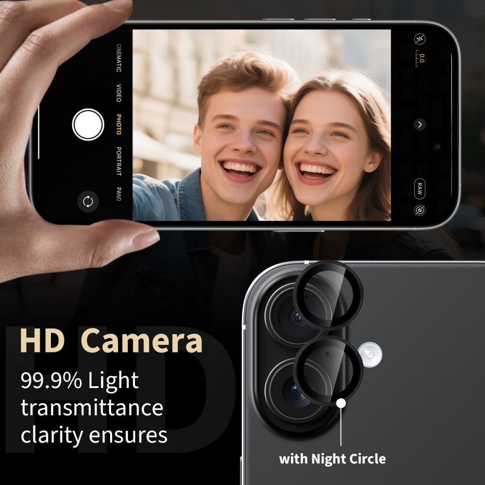 Xiaomi Redmi Note 15 Pro 5G / 15 Pro+ Tech-Protect Camring Fit+ kameros dangtelis – juodas 2