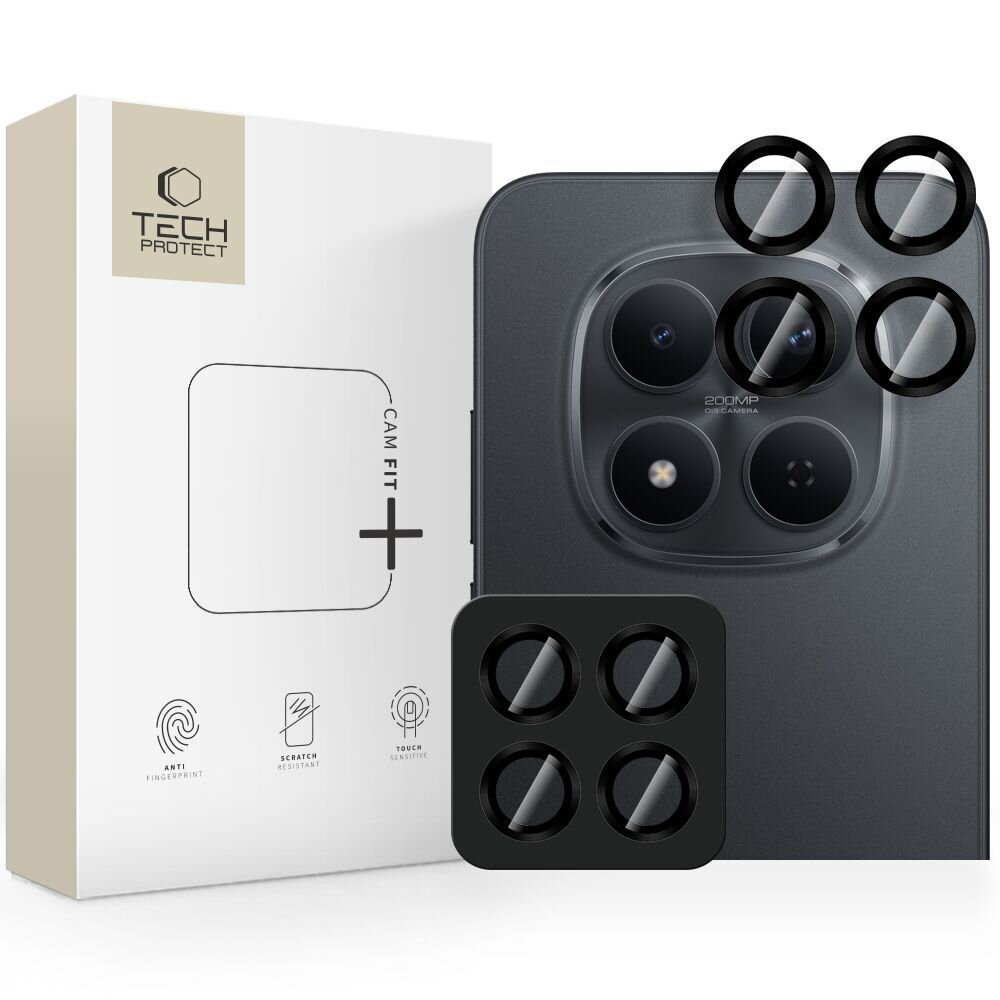 Xiaomi Redmi Note 15 Pro 5G / 15 Pro+ Tech-Protect Camring Fit+ kameros dangtelis – juodas Xiaomi Redmi Note 15 Pro 5G / 15 Pro+ Tech-Protect Camring Fit+ kameros dangtelis – juodas