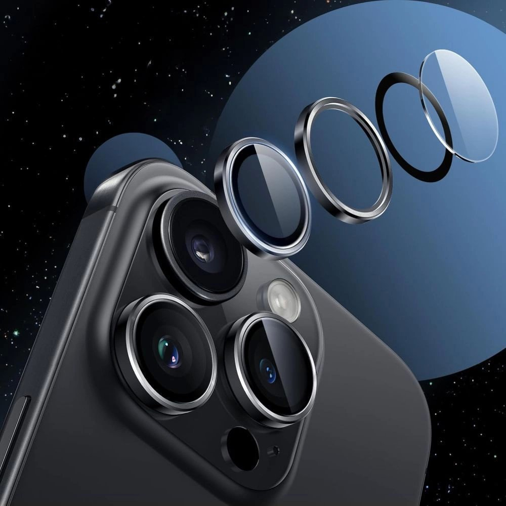 Tech-Protect Camring Pro+ kameros dangtelis skirtas Xiaomi Redmi Note 14 Pro 5G / Poco X7 5G – juodas 1