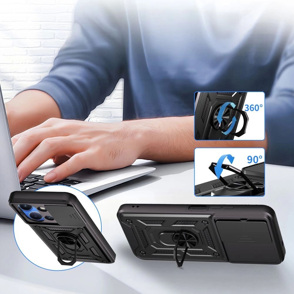 Xiaomi Redmi 15C Tech-Protect CamShield Pro dėklas – juodas 3