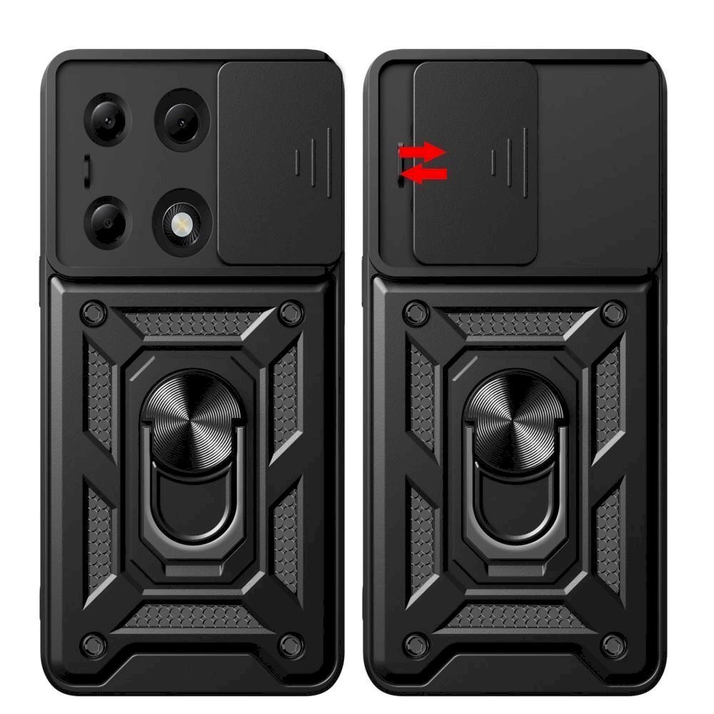 Akcija! Tech-Protect CamShield Pro Case for Xiaomi Redmi Note 13 Pro 5G / Poco X6 5G - juodas 1