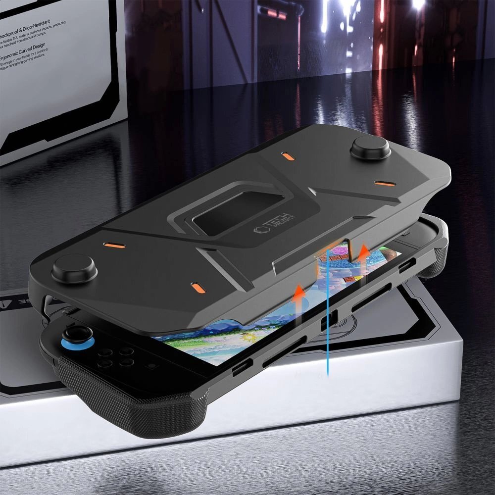 Nintendo Switch 2 dėklas Tech-Protect Carbonox – juodas 4