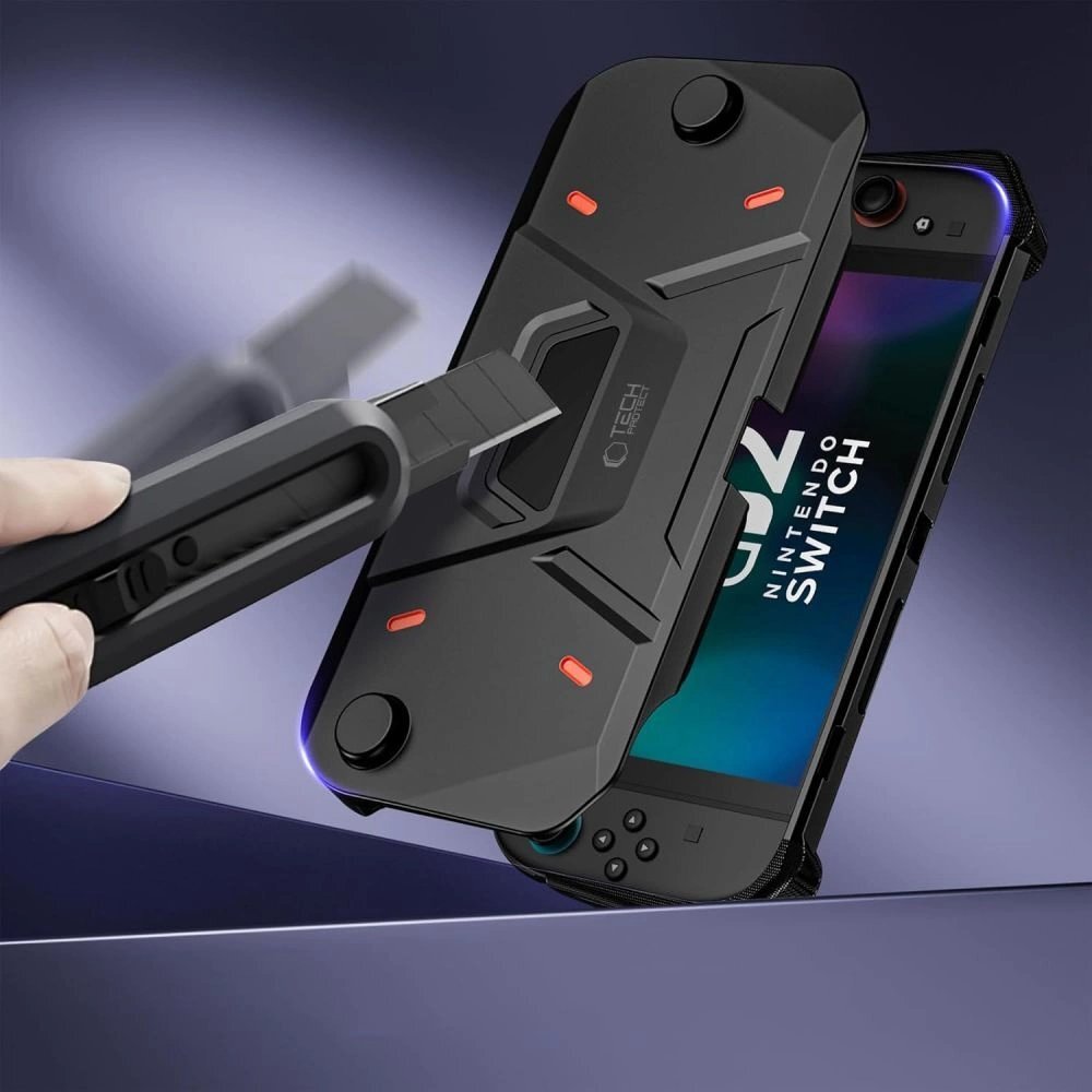 Nintendo Switch 2 dėklas Tech-Protect Carbonox – juodas 8