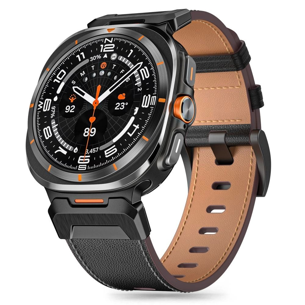 Tech-Protect Delta Pro Leather Apyrankė Samsung Galaxy Watch Ultra (47mm) - Juodas Tech-Protect Delta Pro Leather Apyrankė Samsung Galaxy Watch Ultra (47mm) - Juodas