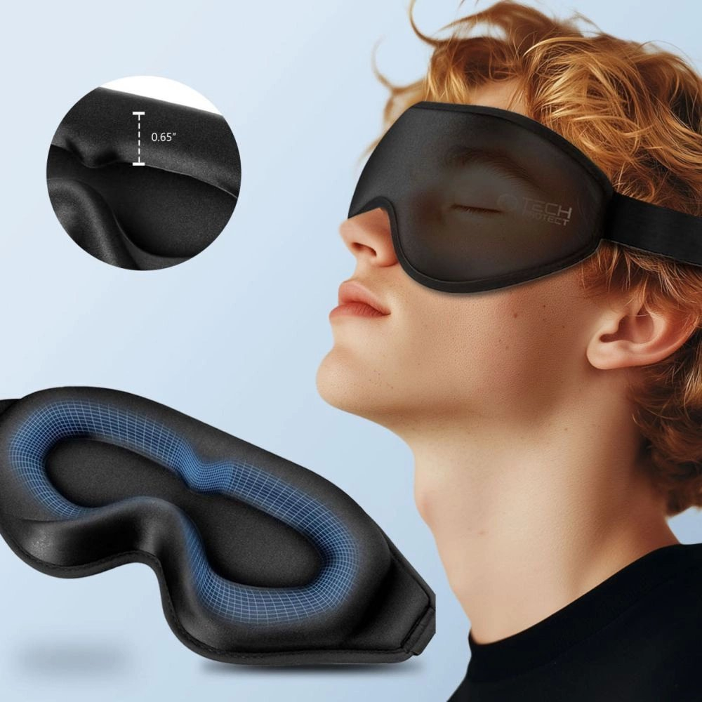 Tech-Protect Eyeshade miego kaukė – juoda 2 Tech-Protect Eyeshade miego kaukė – juoda 2