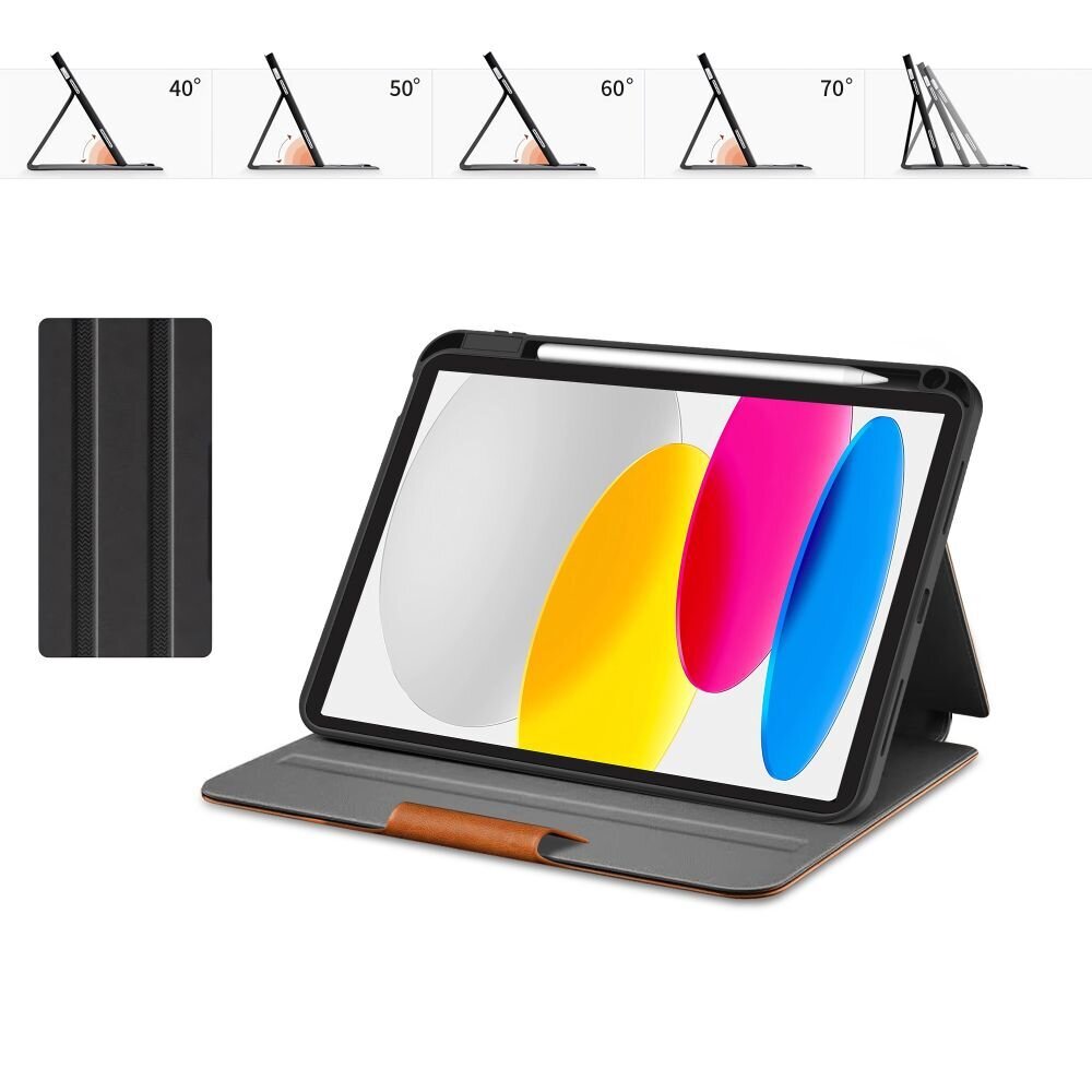 iPad 10.9" (10 kartos, 2022) / iPad 11" (11 kartos, 2025) Tech-Protect Fleece dėklas – rudas 6