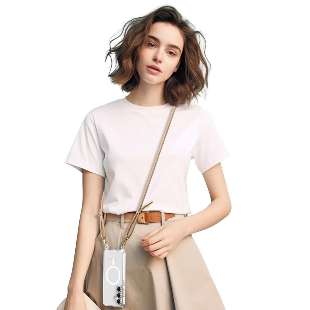 Tech-Protect FlexAir Chain MagSafe Dėklas skirtas Samsung Galaxy S25 - Juodas-Beige 2