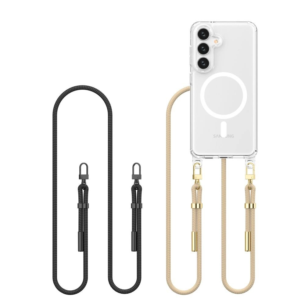 Tech-Protect FlexAir Chain MagSafe Dėklas skirtas Samsung Galaxy S25 - Juodas-Beige Tech-Protect FlexAir Chain MagSafe Dėklas skirtas Samsung Galaxy S25 - Juodas-Beige