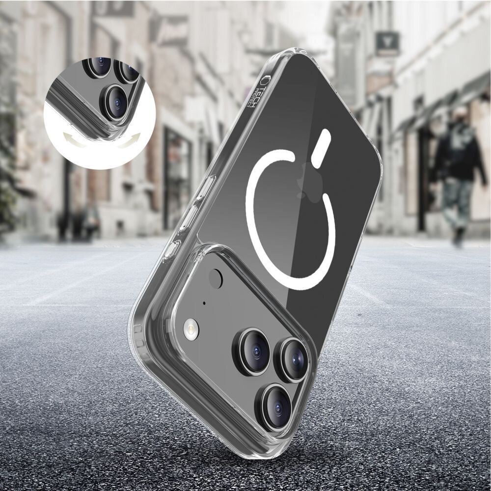 iPhone 17 Pro Tech-Protect FlexAir Hybrid CC MagSafe dėklas – skaidrus 4