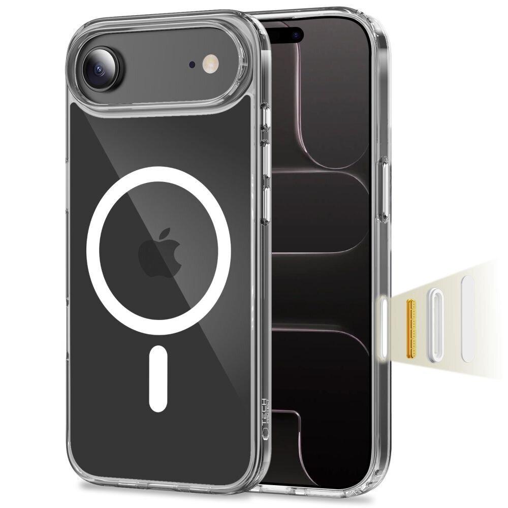 iPhone Air Tech-Protect FlexAir Hybrid CC MagSafe dėklas – skaidrus