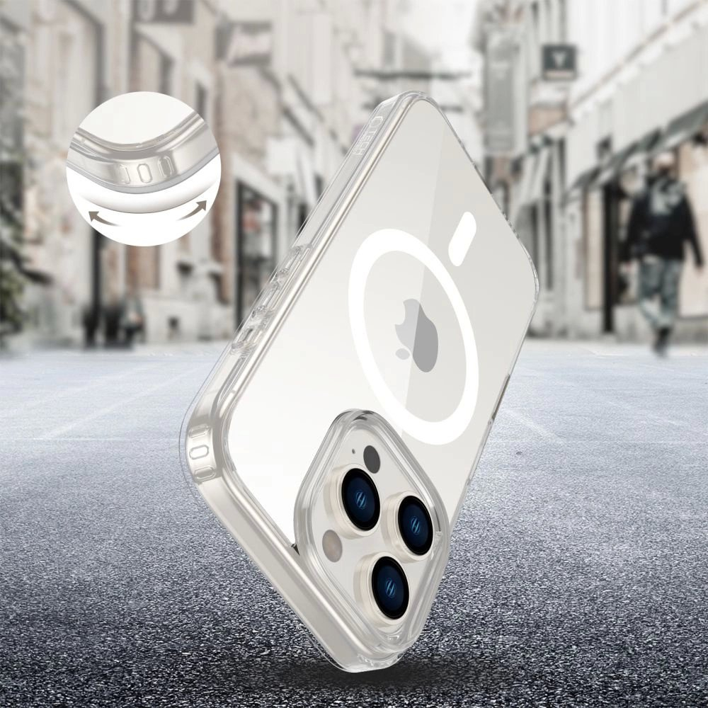 Tech-Protect Flexair Hybrid CC Magsafe iPhone 16 Pro Dėklas - Skaidrus 3