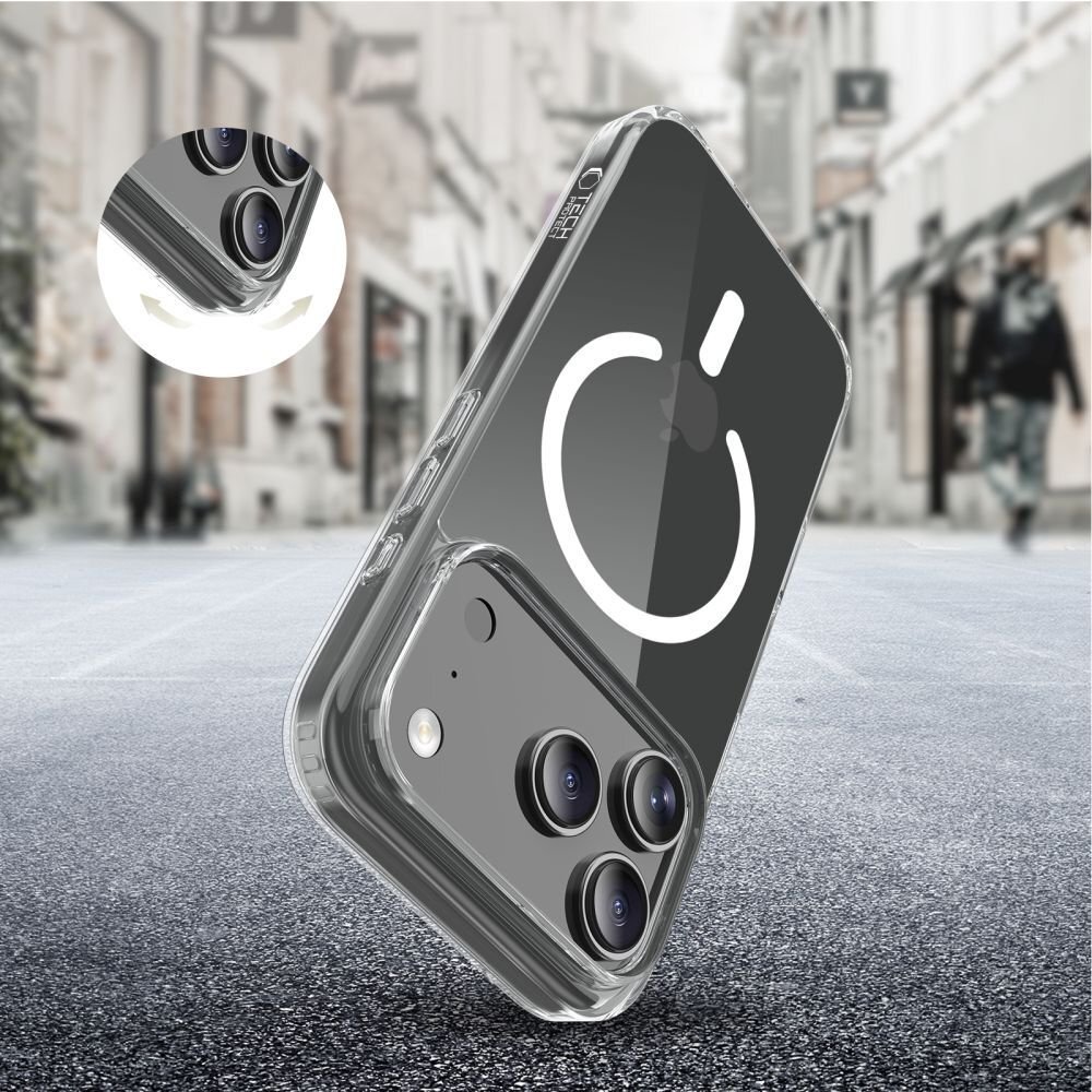 Google Pixel 10 Pro XL dėklas Tech-Protect FlexAir Hybrid su MagSafe – skaidrus 3 Google Pixel 10 Pro XL dėklas Tech-Protect FlexAir Hybrid su MagSafe – skaidrus 3