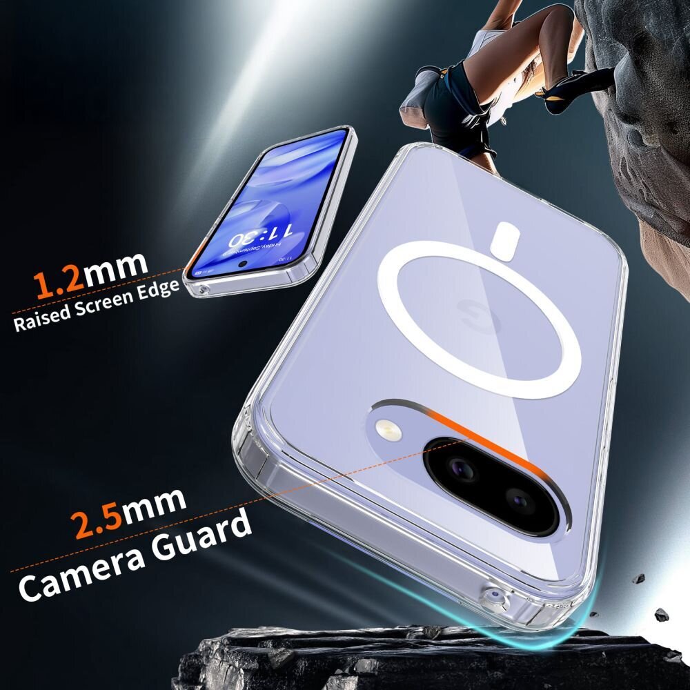 Google Pixel 10A Tech-Protect FlexAir Hybrid MagSafe dėklas – skaidrus 2 Google Pixel 10A Tech-Protect FlexAir Hybrid MagSafe dėklas – skaidrus 2