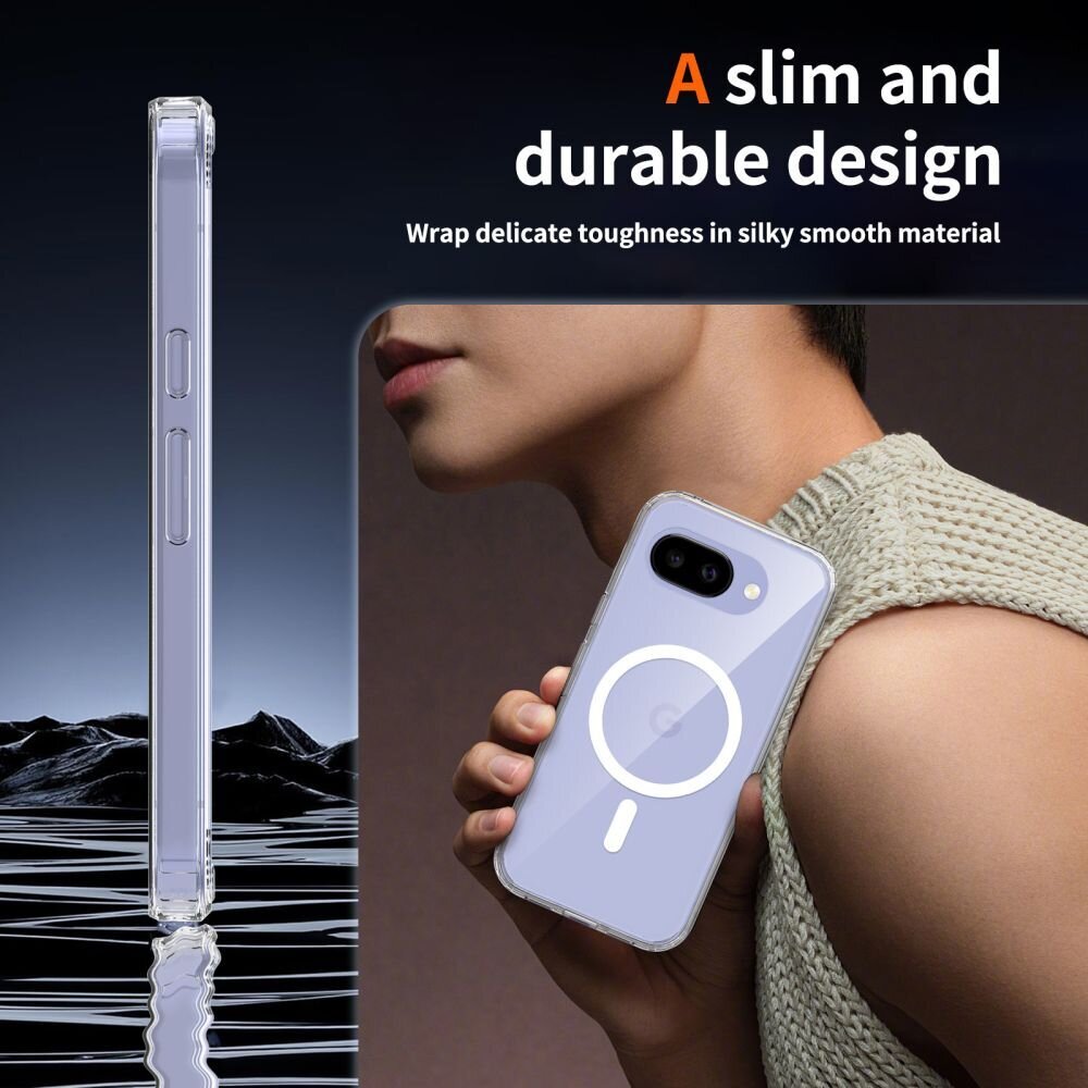 Google Pixel 10A Tech-Protect FlexAir Hybrid MagSafe dėklas – skaidrus 5 Google Pixel 10A Tech-Protect FlexAir Hybrid MagSafe dėklas – skaidrus 5