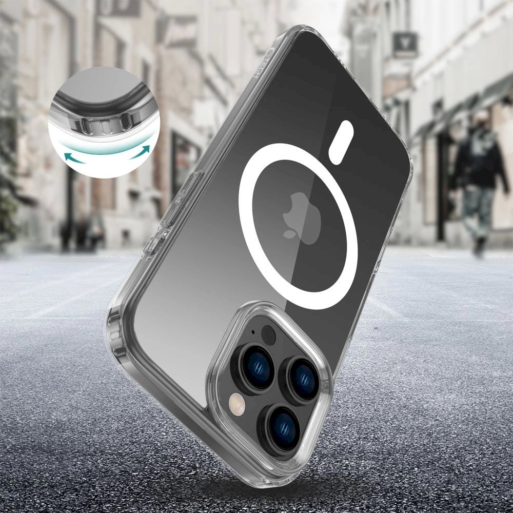 Tech-Protect FlexAir Hybrid MagSafe Dėklas iPhone 16 Pro Max - Skaidrus 1 Tech-Protect FlexAir Hybrid MagSafe Dėklas iPhone 16 Pro Max - Skaidrus 1