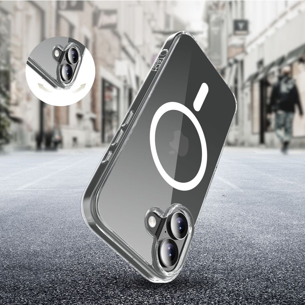 iPhone 17 dėklas Tech-Protect FlexAir Hybrid su MagSafe – skaidrus 2