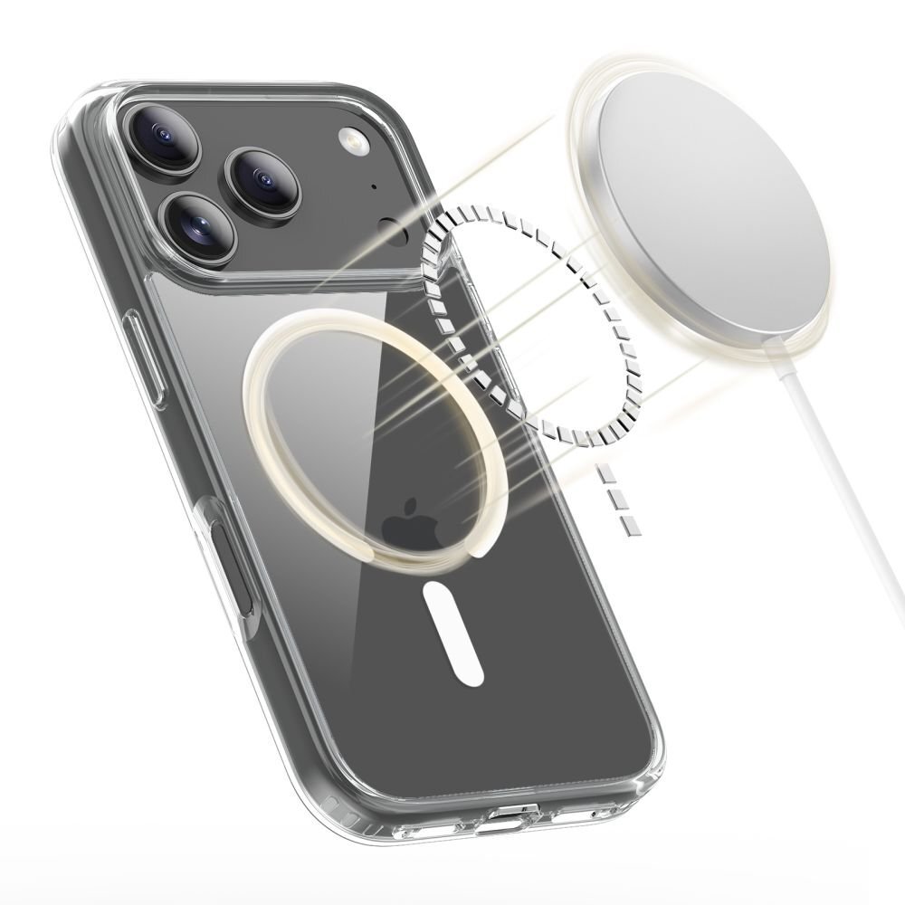 iPhone 17 Pro dėklas Tech-Protect FlexAir Hybrid su MagSafe – skaidrus 1