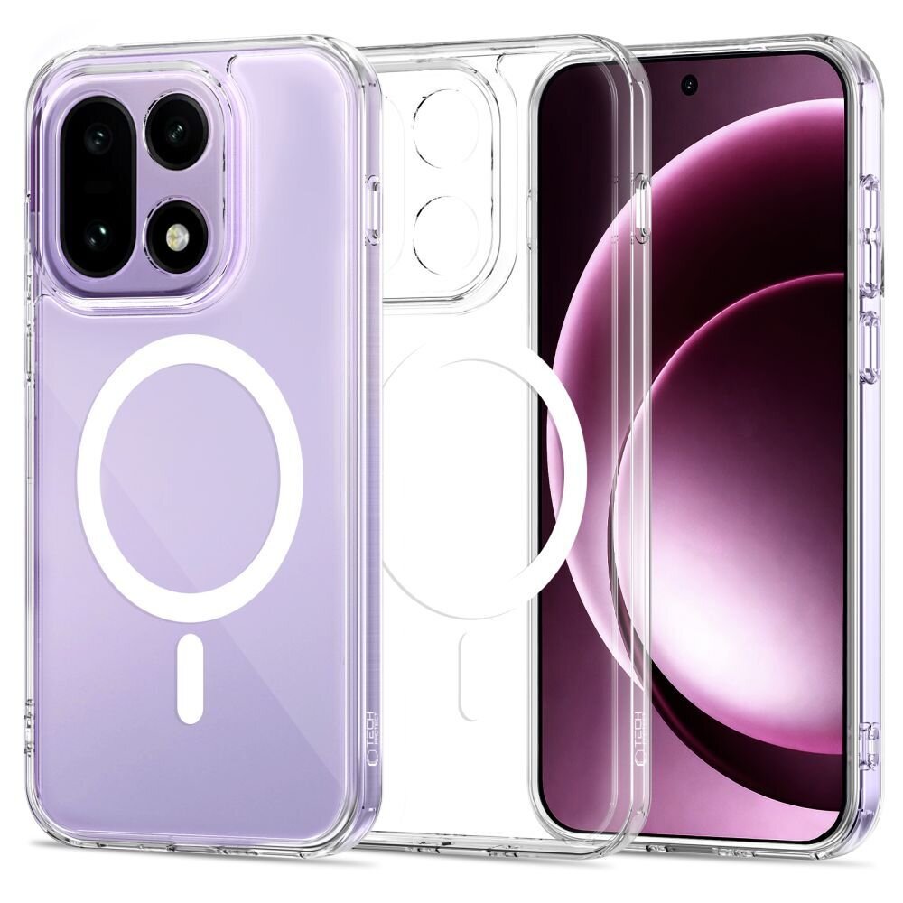 OnePlus 15 Tech-Protect FlexAir Hybrid MagSafe dėklas – skaidrus