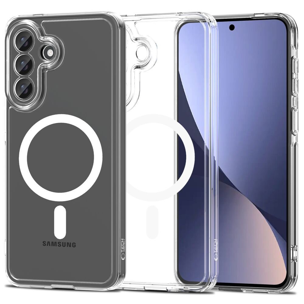 Samsung Galaxy A57 5G Tech-Protect FlexAir Hybrid MagSafe dėklas – skaidrus Samsung Galaxy A57 5G Tech-Protect FlexAir Hybrid MagSafe dėklas – skaidrus