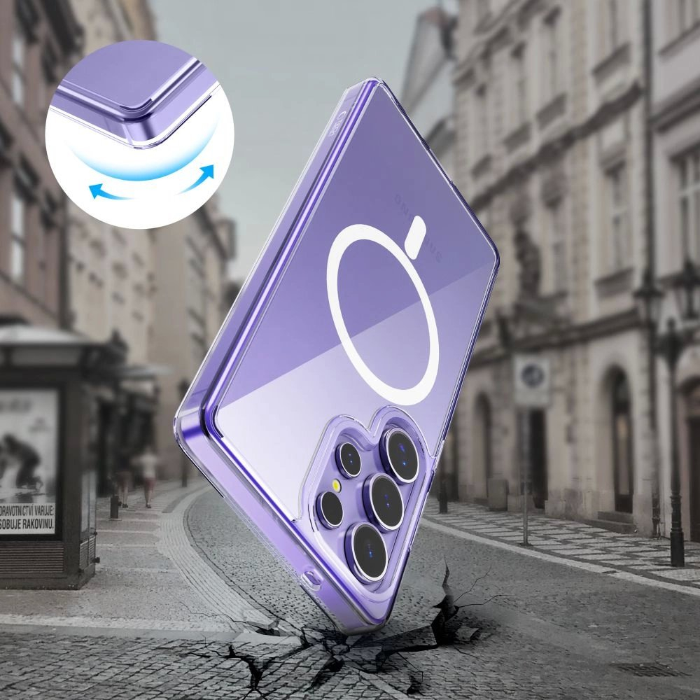 Tech-Protect FlexAir Hybrid MagSafe Dėklas Samsung Galaxy S25 Ultra - Skaidrus 4 Tech-Protect FlexAir Hybrid MagSafe Dėklas Samsung Galaxy S25 Ultra - Skaidrus 4