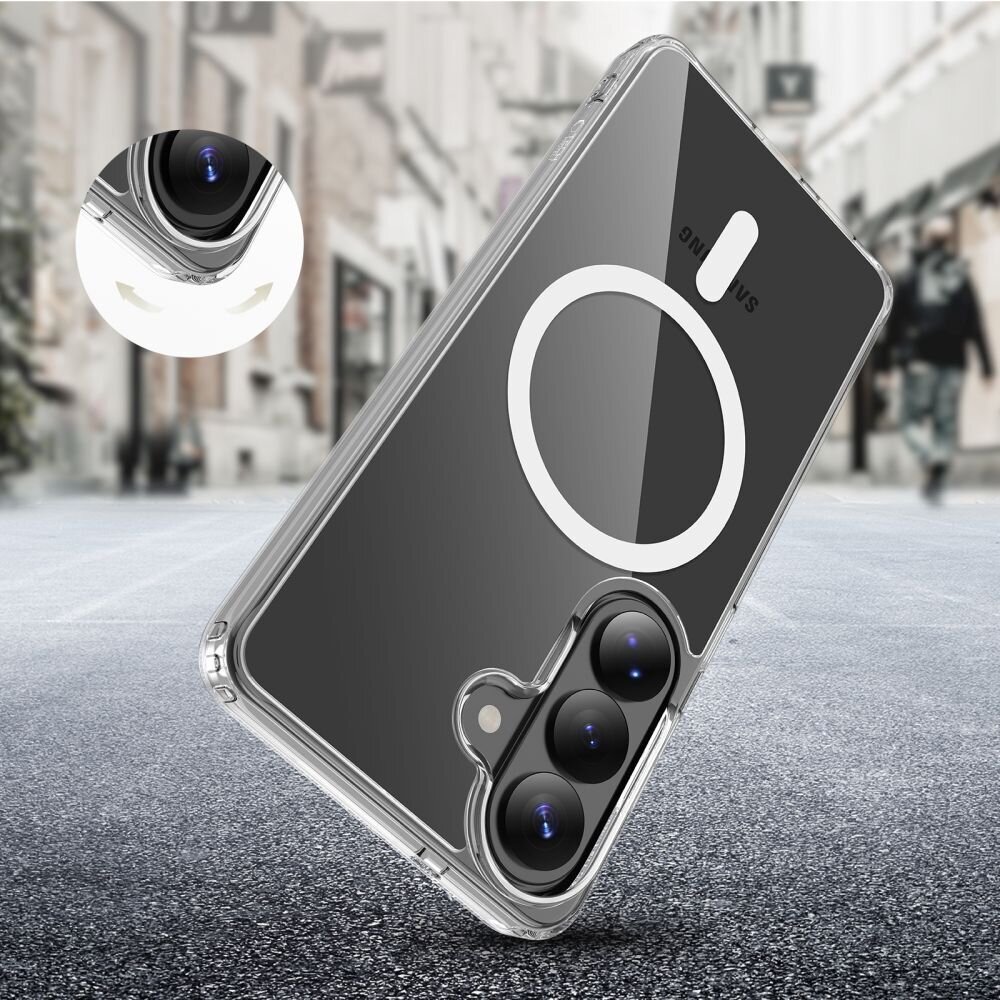 Samsung Galaxy S26+ Tech-Protect FlexAir Hybrid MagSafe dėklas – skaidrus 5