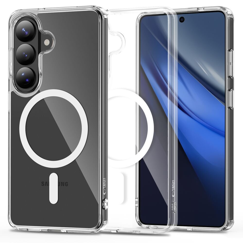 Samsung Galaxy S26+ Tech-Protect FlexAir Hybrid MagSafe dėklas – skaidrus