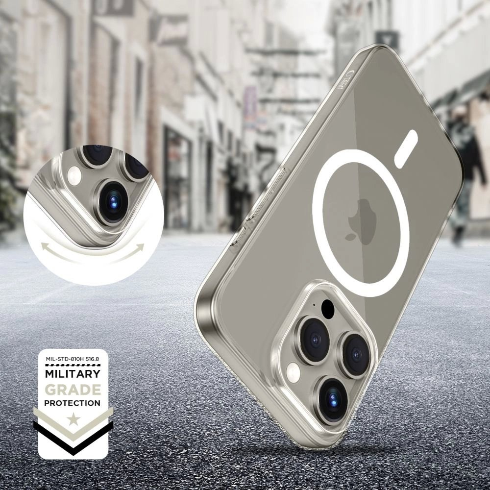 iPhone 15 Pro Tech-Protect FlexAir MagSafe dėklas - skaidrus 2