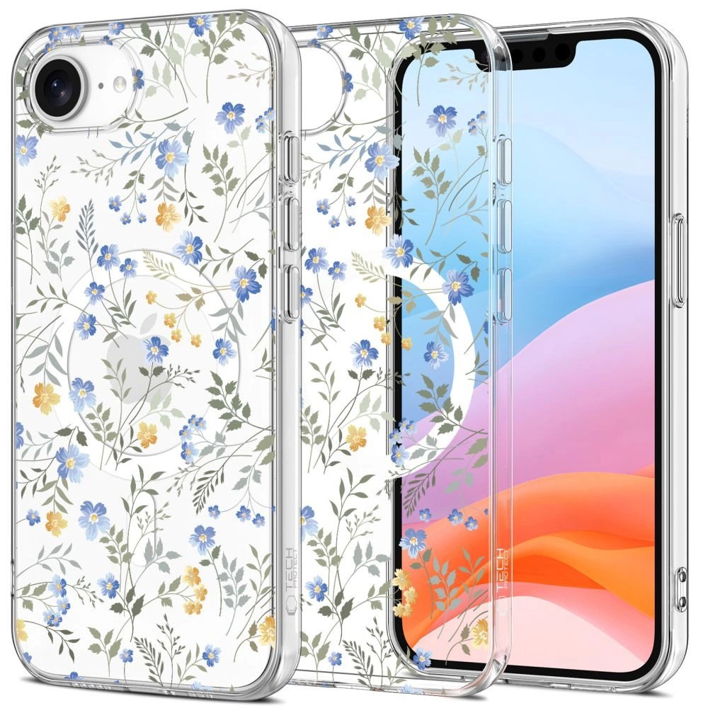Tech-Protect FlexAir MagSafe iPhone 16e Dėklas - Daisies with Leaves