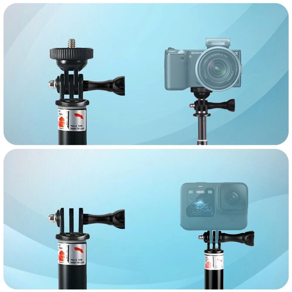 Monopodas ir asmenukių lazda Tech-Protect GA100 GoPro / DJI – juodas 1 Monopodas ir asmenukių lazda Tech-Protect GA100 GoPro / DJI – juodas 1