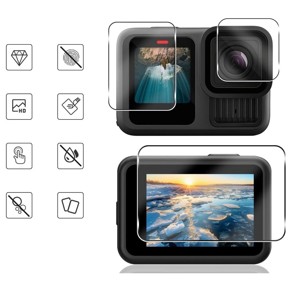 GoPro Hero 9 / 10 / 11 / 12 Tech-Protect Glass Fit+ grūdintas stiklas, 2 vnt. – skaidrus 1 GoPro Hero 9 / 10 / 11 / 12 Tech-Protect Glass Fit+ grūdintas stiklas, 2 vnt. – skaidrus 1