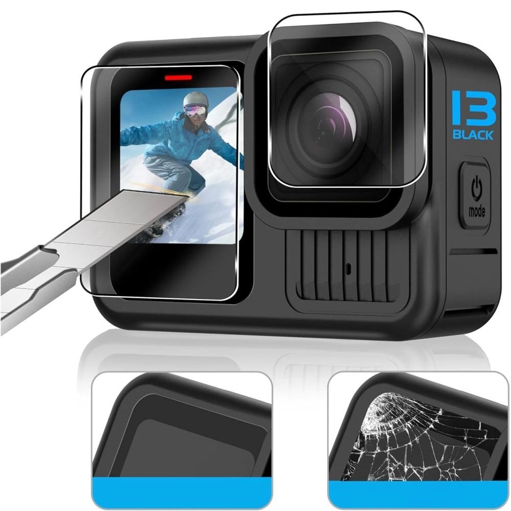 GoPro Hero 9 / 10 / 11 / 12 Tech-Protect Glass Fit+ grūdintas stiklas, 2 vnt. – skaidrus 2 GoPro Hero 9 / 10 / 11 / 12 Tech-Protect Glass Fit+ grūdintas stiklas, 2 vnt. – skaidrus 2