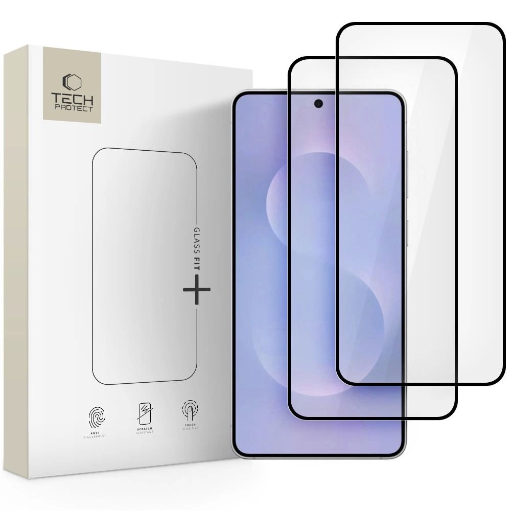 Samsung Galaxy S25 Edge Tech-Protect Glass Fit+ grūdintas stiklas, 2 vnt. – skaidrus