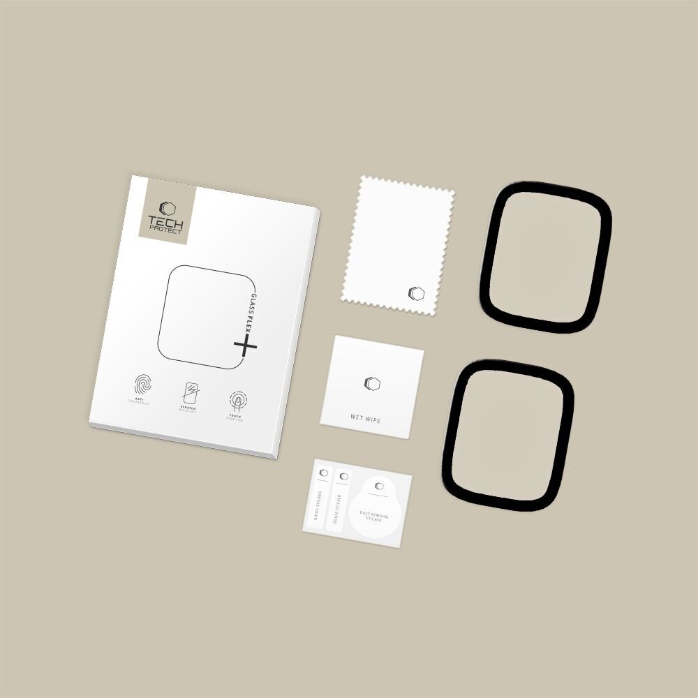 Apple Watch 40mm Tech-Protect Glass Flex+ stiklas (2 vnt.) – juodas 4