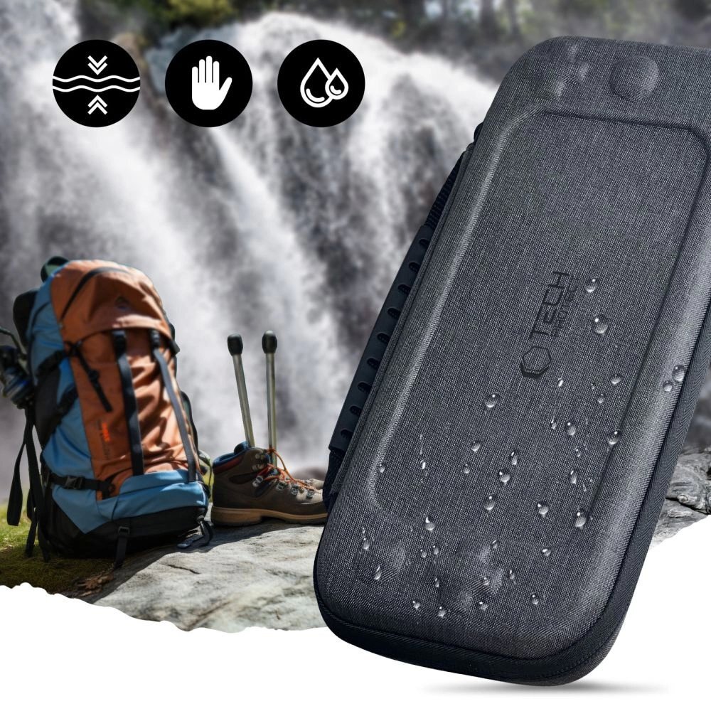 Nintendo Switch 2 dėklas Tech-Protect Hardpouch – pilkas 3 Nintendo Switch 2 dėklas Tech-Protect Hardpouch – pilkas 3