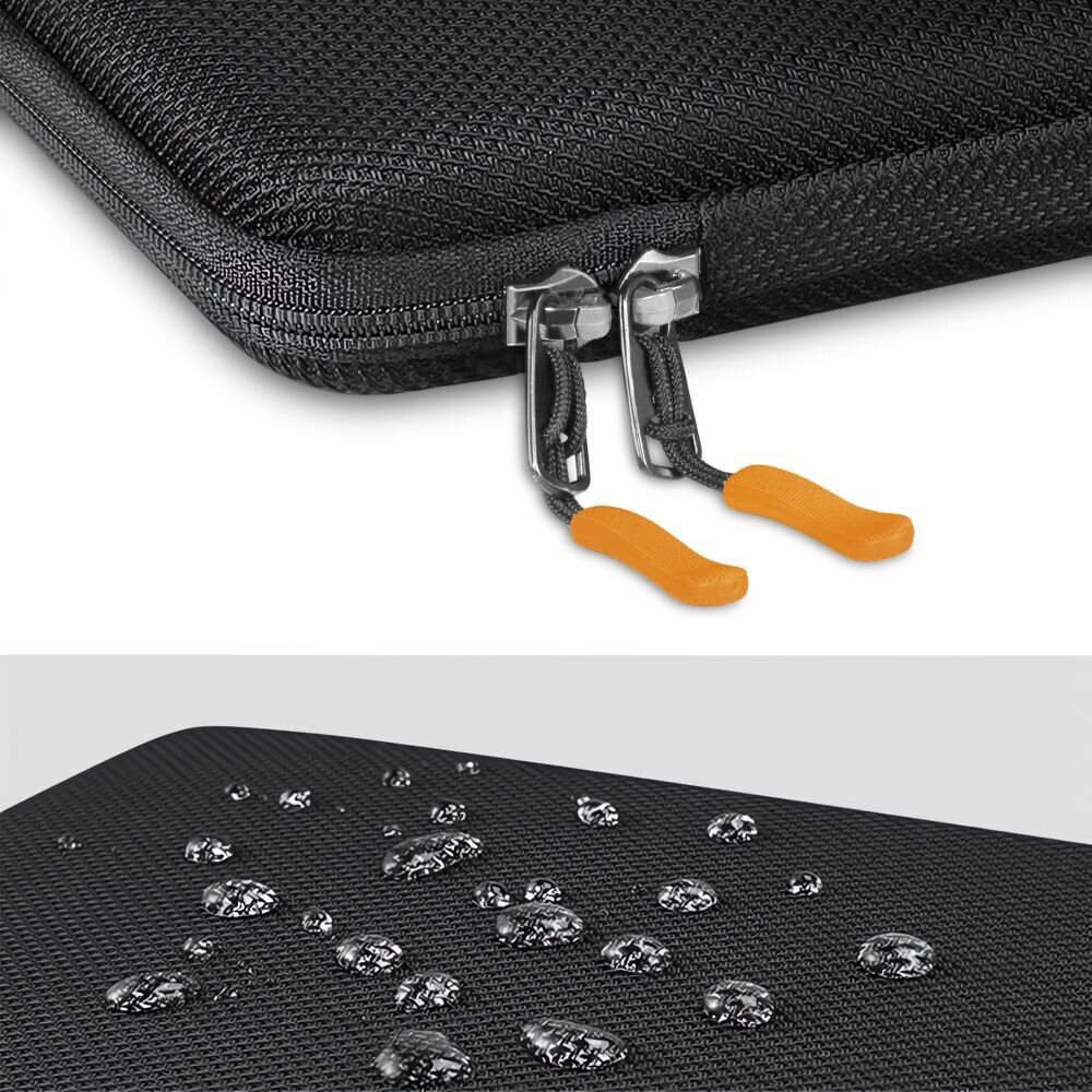 13–14" nešiojamojo kompiuterio Tech-Protect Hardpouch dėklas – juodas / oranžinis 2