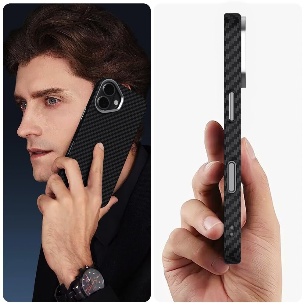 iPhone 17 dėklas Tech-Protect Ion Carbon su MagSafe – juoda ir sidabrinė 2 iPhone 17 dėklas Tech-Protect Ion Carbon su MagSafe – juoda ir sidabrinė 2