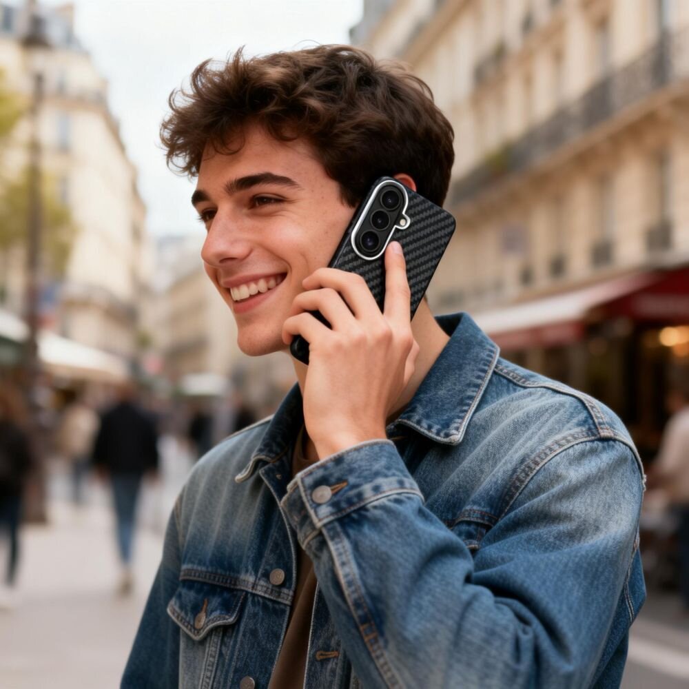 Samsung Galaxy S26 Tech-Protect Ion Carbon MagSafe dėklas – juodas ir sidabrinis 5 Samsung Galaxy S26 Tech-Protect Ion Carbon MagSafe dėklas – juodas ir sidabrinis 5