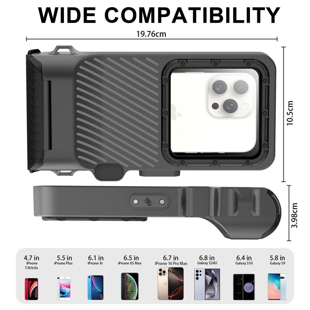 Tech-Protect IPX8 Pro vandeniui atsparus telefono dėklas – pilkas ir juodas 4 Tech-Protect IPX8 Pro vandeniui atsparus telefono dėklas – pilkas ir juodas 4