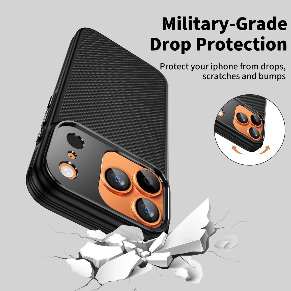 iPhone 17 Pro Tech-Protect Kevlar Aramid MagSafe dėklas – juodas 7 iPhone 17 Pro Tech-Protect Kevlar Aramid MagSafe dėklas – juodas 7