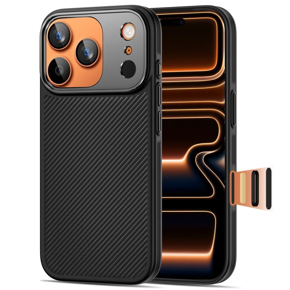 iPhone 17 Pro Max Tech-Protect Kevlar Aramid MagSafe dėklas – juodas 2 iPhone 17 Pro Max Tech-Protect Kevlar Aramid MagSafe dėklas – juodas 2