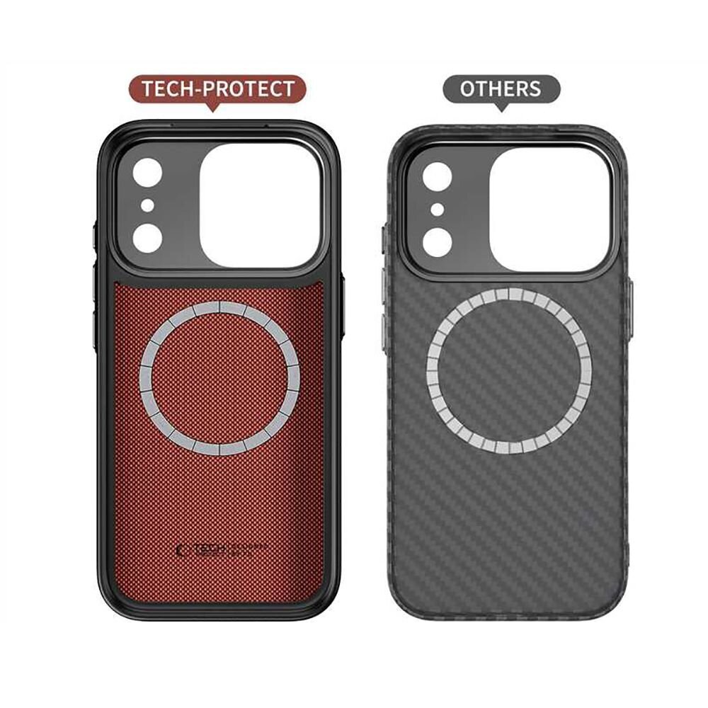 iPhone 17 Pro Max Tech-Protect Kevlar Aramid MagSafe dėklas – juodas 4