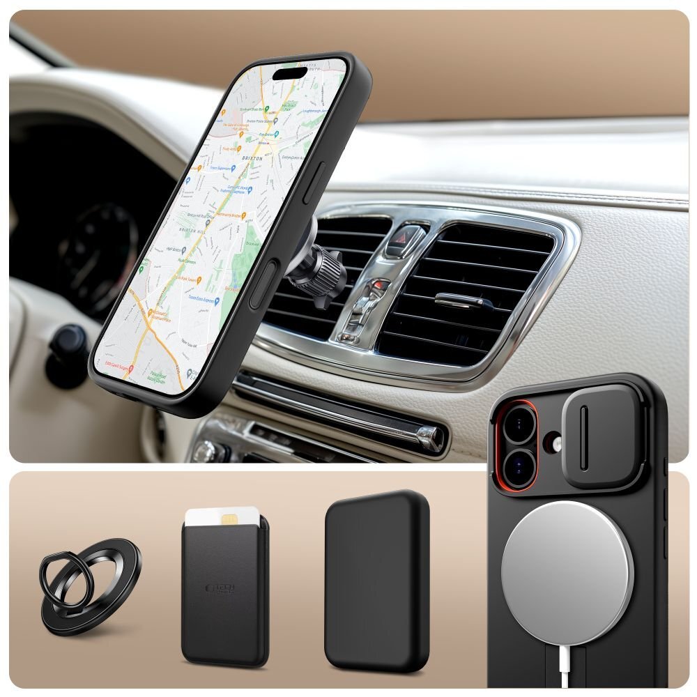 iPhone 17 dėklas Tech-Protect Kevlar Aura su MagSafe – juodas 2 iPhone 17 dėklas Tech-Protect Kevlar Aura su MagSafe – juodas 2