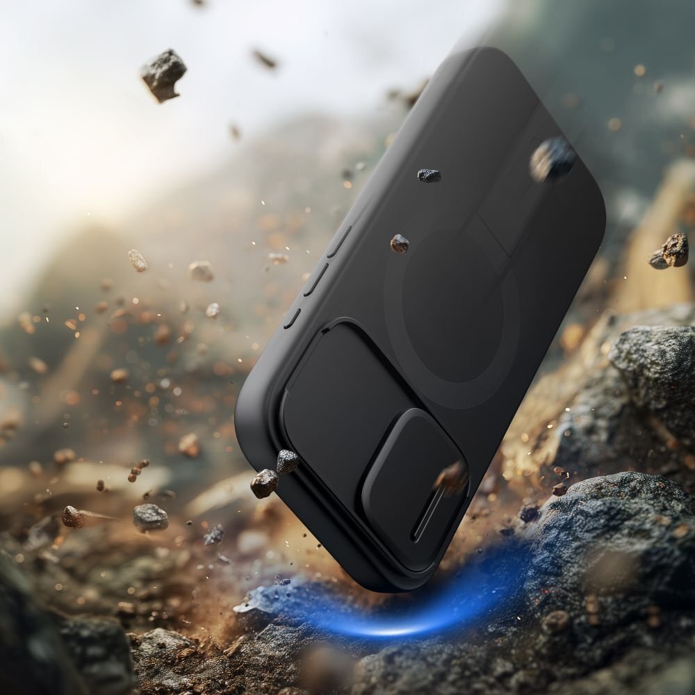 iPhone 17 dėklas Tech-Protect Kevlar Aura su MagSafe – juodas 6