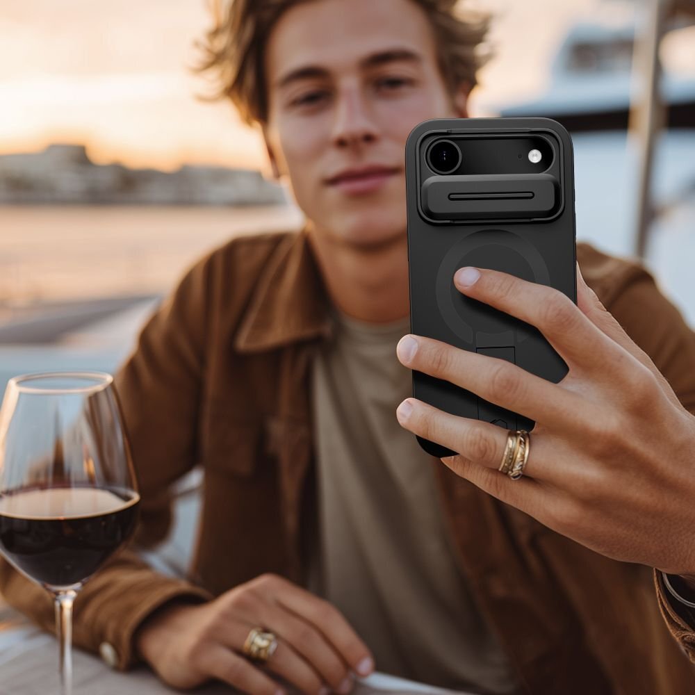 iPhone Air dėklas Tech-Protect Kevlar Aura su MagSafe – juodas 7