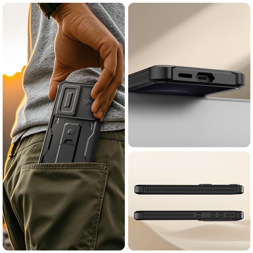 Samsung Galaxy S26 Tech-Protect Kevlar Cam+ dėklas – juodas 7