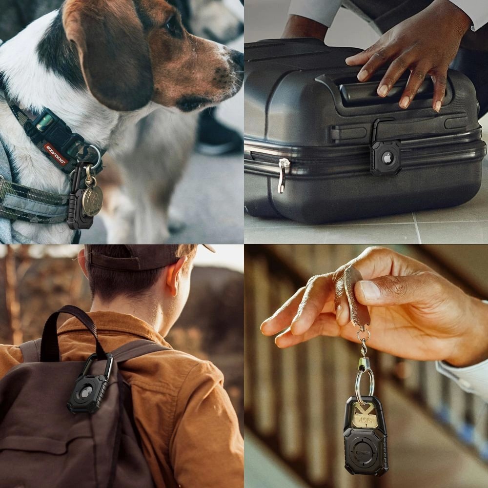 Apple AirTag 1/2 dėklas Tech-Protect Kevlar – juodas 6