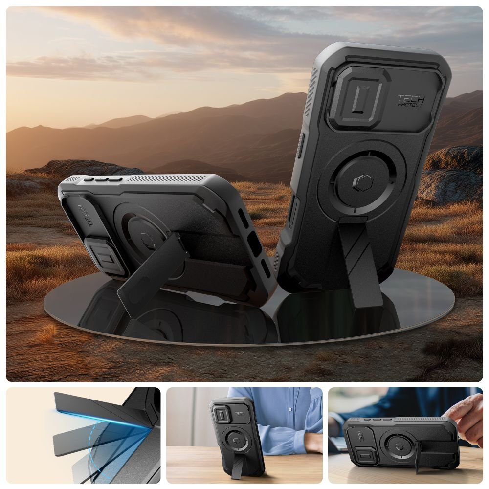 iPhone 17 dėklas Tech-Protect Kevlar su MagSafe – juodas 4