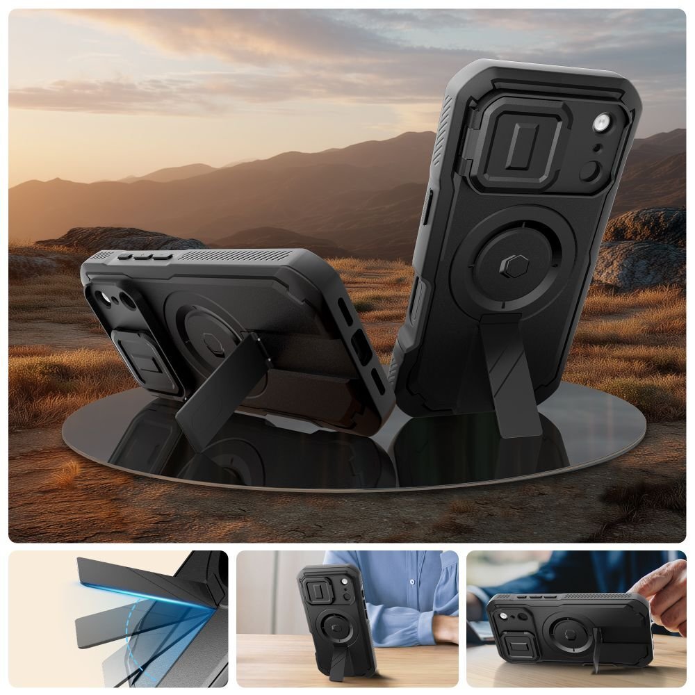 iPhone 17 Pro dėklas Tech-Protect Kevlar su MagSafe – juodas 4 iPhone 17 Pro dėklas Tech-Protect Kevlar su MagSafe – juodas 4